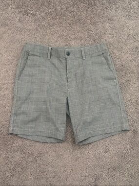 RVCA Women's Gray Plaid Bermuda Shorts